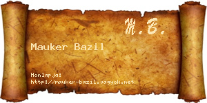 Mauker Bazil névjegykártya